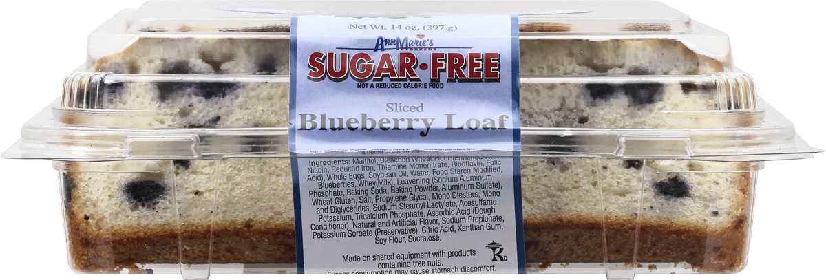 slide 8 of 9, Ann Marie's Loaf, Sugar Free, Blueberry, Sliced, 14 oz