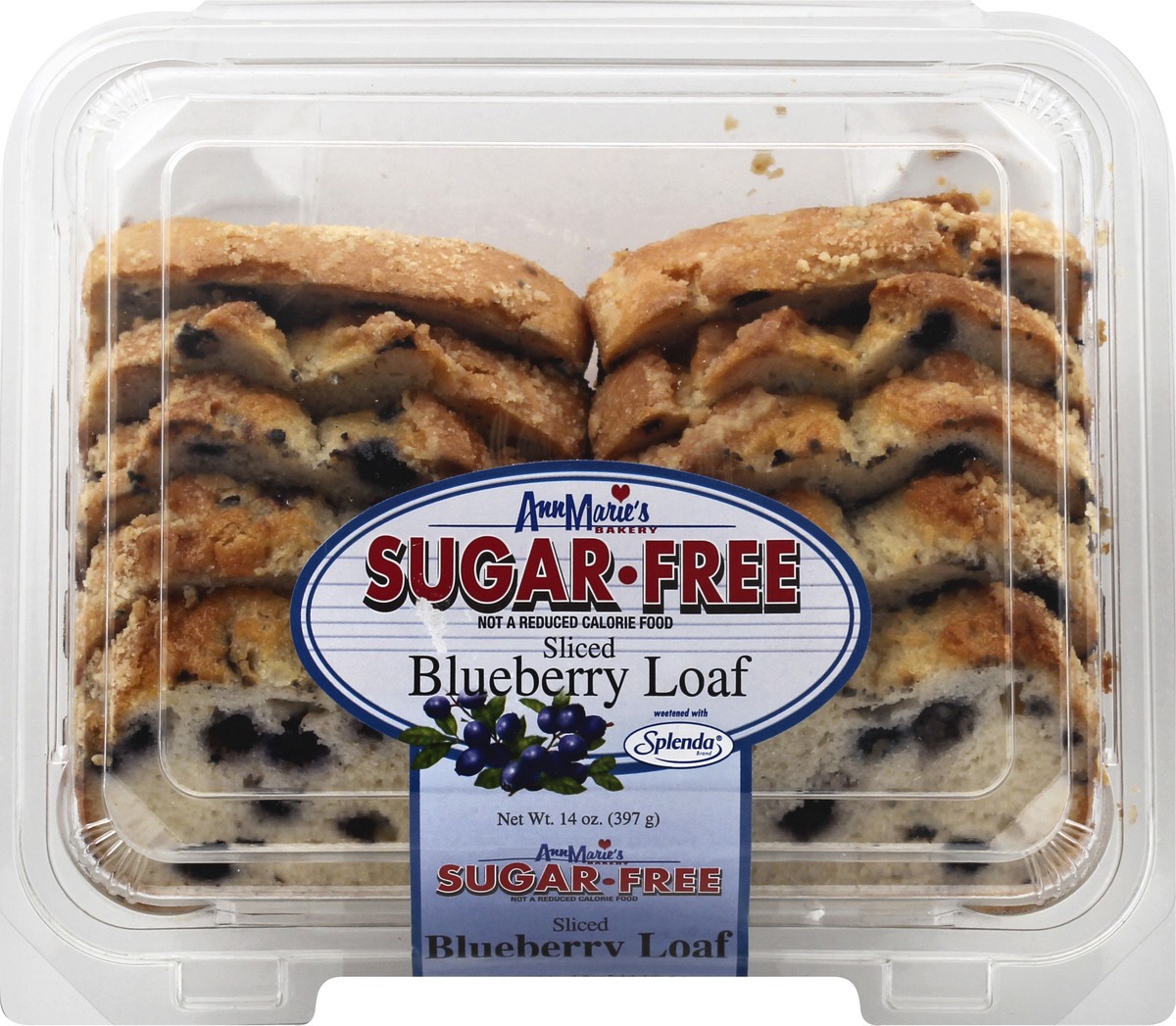 slide 3 of 9, Ann Marie's Loaf, Sugar Free, Blueberry, Sliced, 14 oz