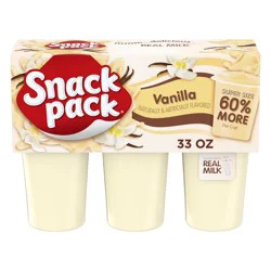 Snack Pack Super Size Vanilla Pudding, 5.5 oz Pudding Cups, 6 Count