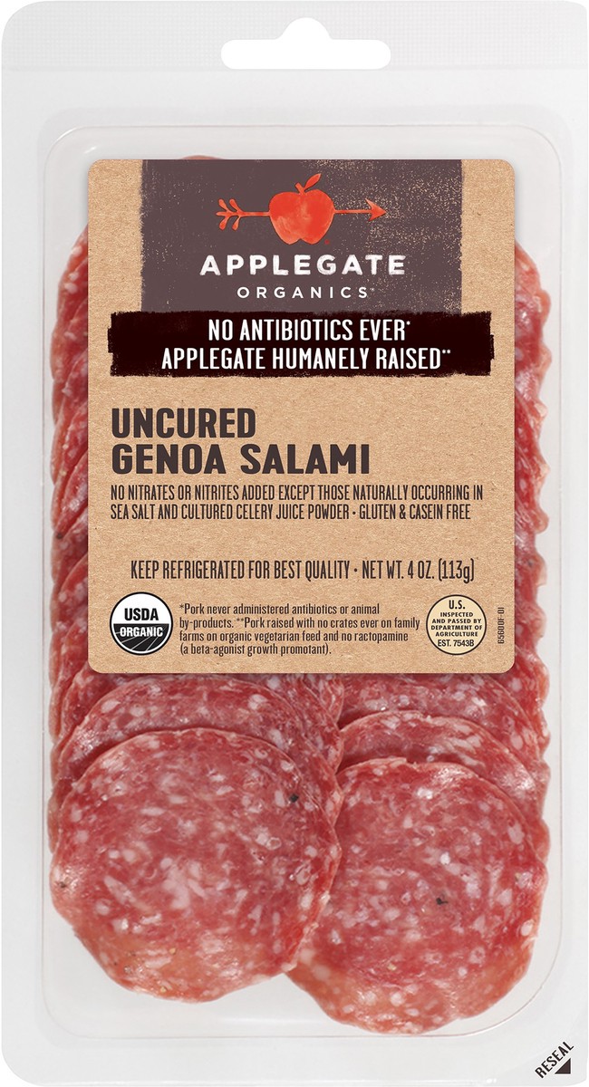 slide 4 of 7, Applegate Salami, 4 oz