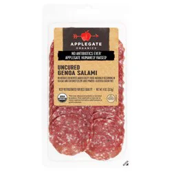 Applegate Organics Uncured Genoa Salami Sliced