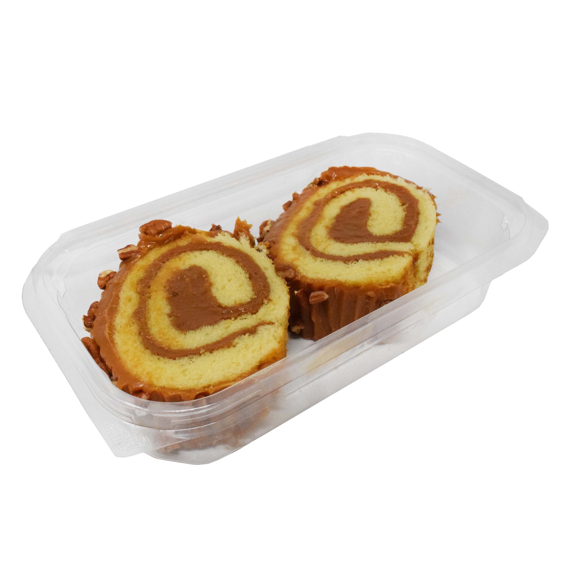 slide 1 of 1, H-E-B Bakery Pecan Cajeta Cake Roll Slices, 2 ct