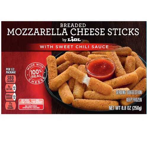 slide 1 of 1, frozen breaded mozzarella cheese sticks, 8.8 oz