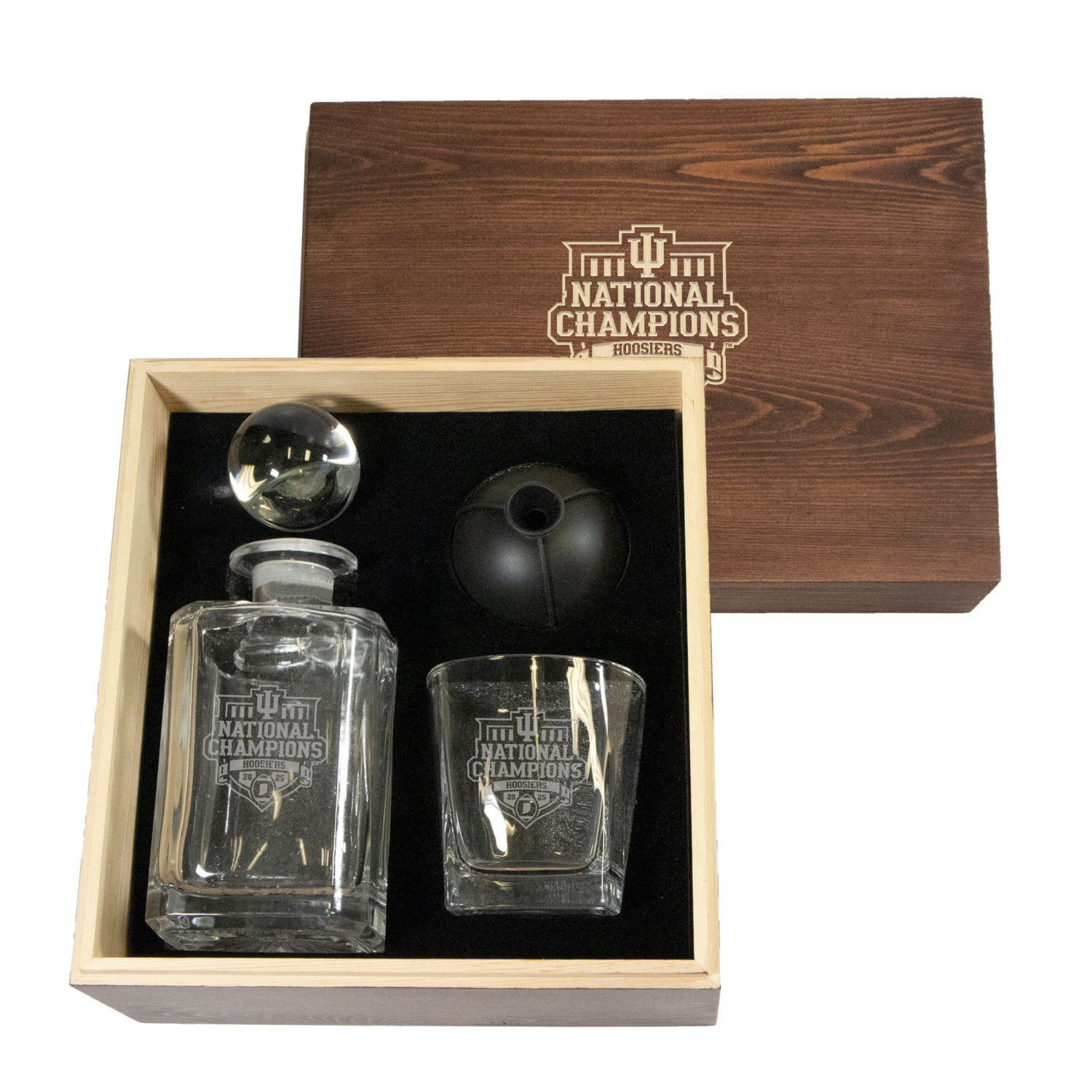slide 1 of 1, Indiana 2025 CFP Champions Whiskey Set, 1 ct