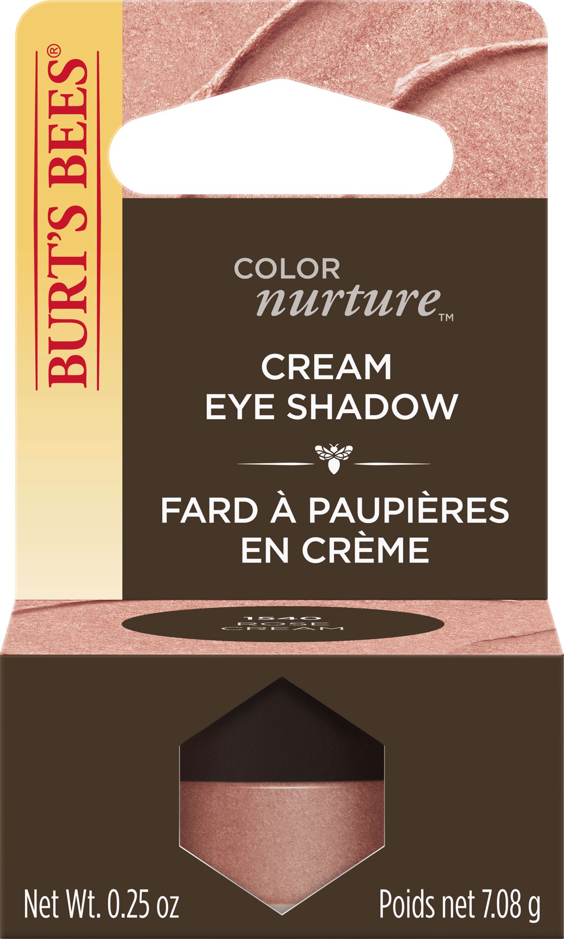 slide 1 of 5, Burt's Bees Color Nurture™ Cream Eye Shadow With Buildable Color To Achieve Desired Intensity, Rose Cream – 0.25 Ounce, 0.25 oz