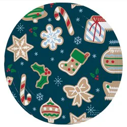 Holiday Home 8.5-Inch Round Plates - Cookie Toss