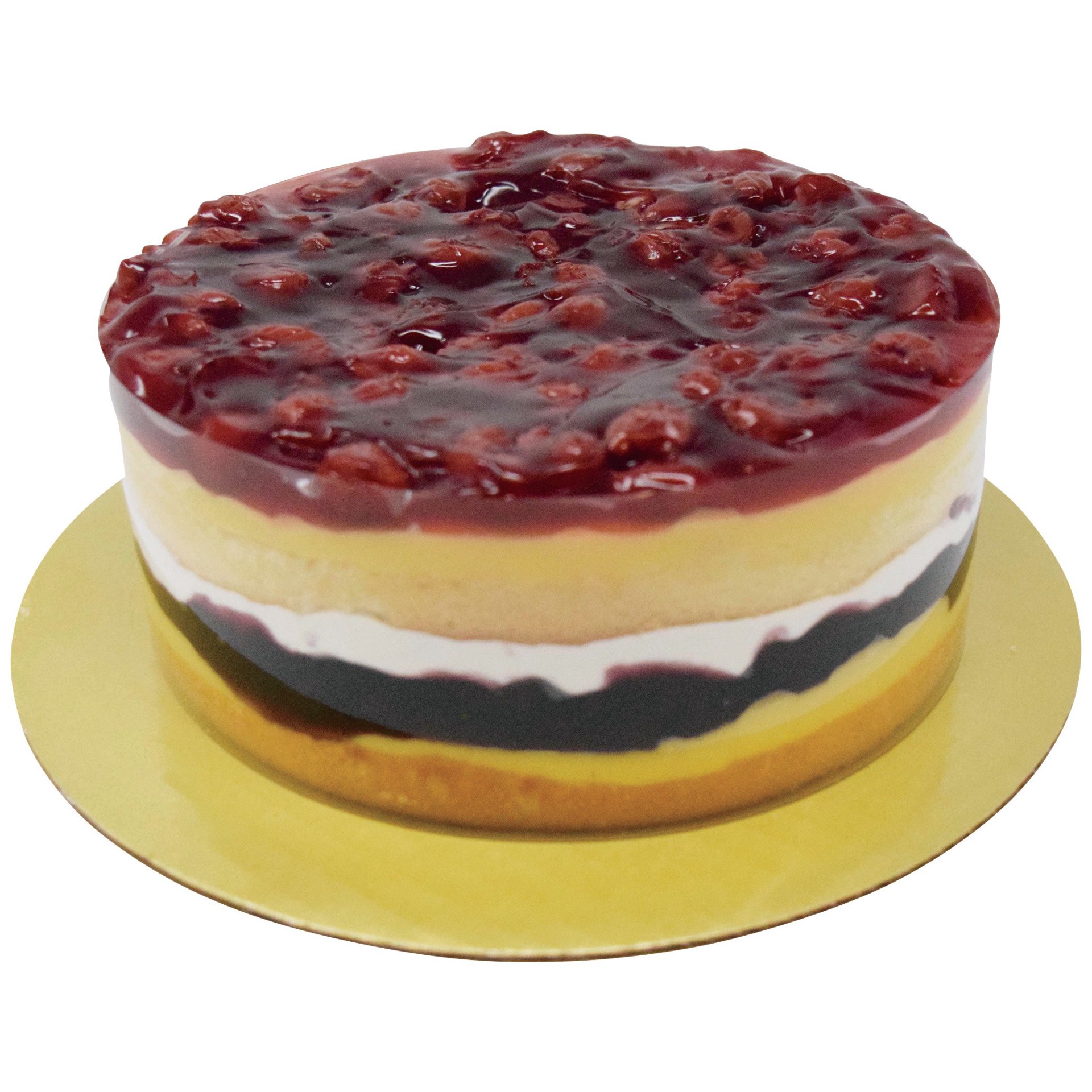 slide 1 of 1, H-E-B Bakery Red White & Blueberry Custard Cake, 8 in