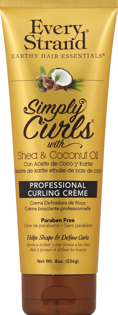 slide 5 of 6, Every Strand Curling Creme Simply Curls Coconut Oil & Shea Butter, 8 oz