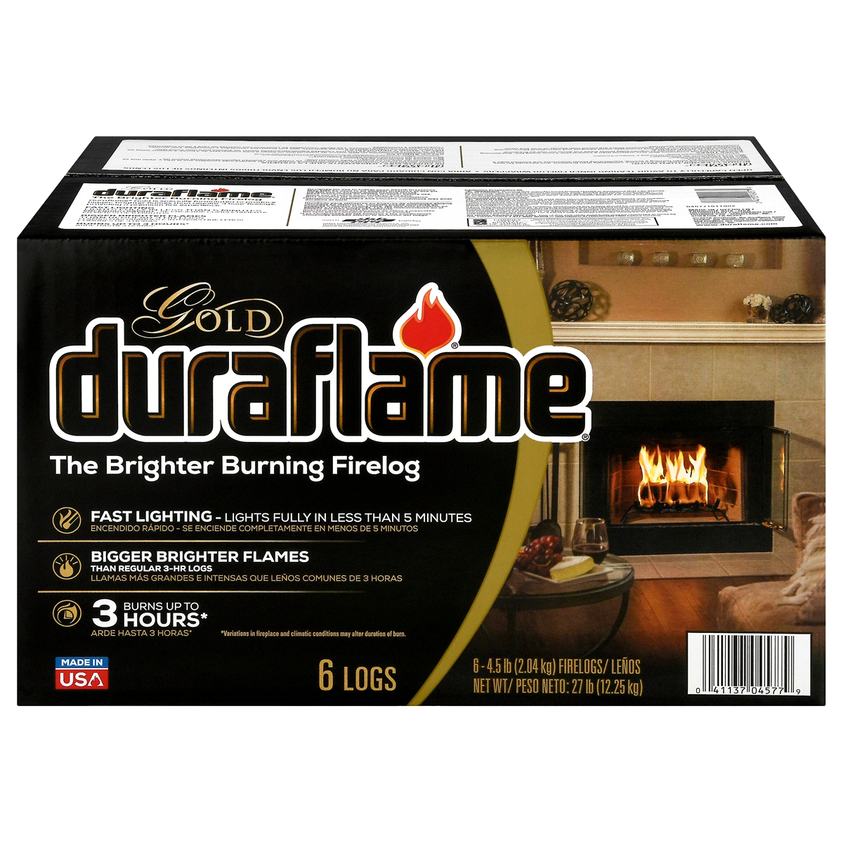 slide 1 of 10, Duraflame Gold Firelogs 6 Ct Box, 27 lb