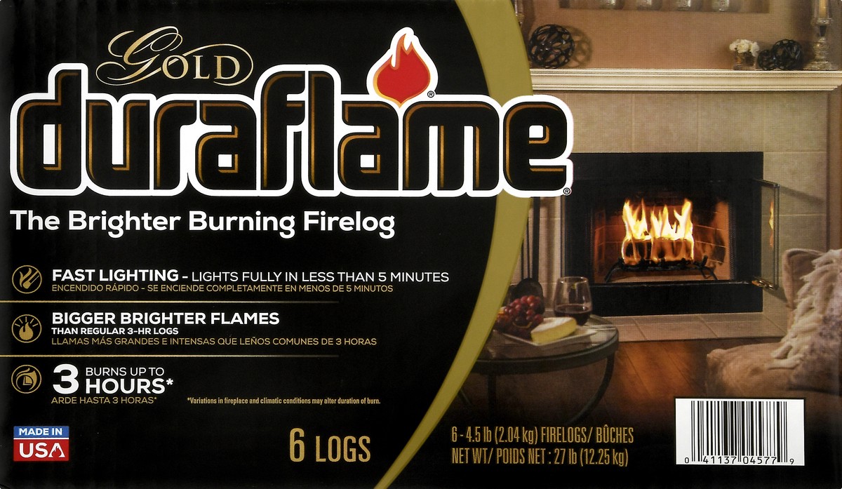 slide 10 of 10, Duraflame Gold Firelogs 6 Ct Box, 27 lb