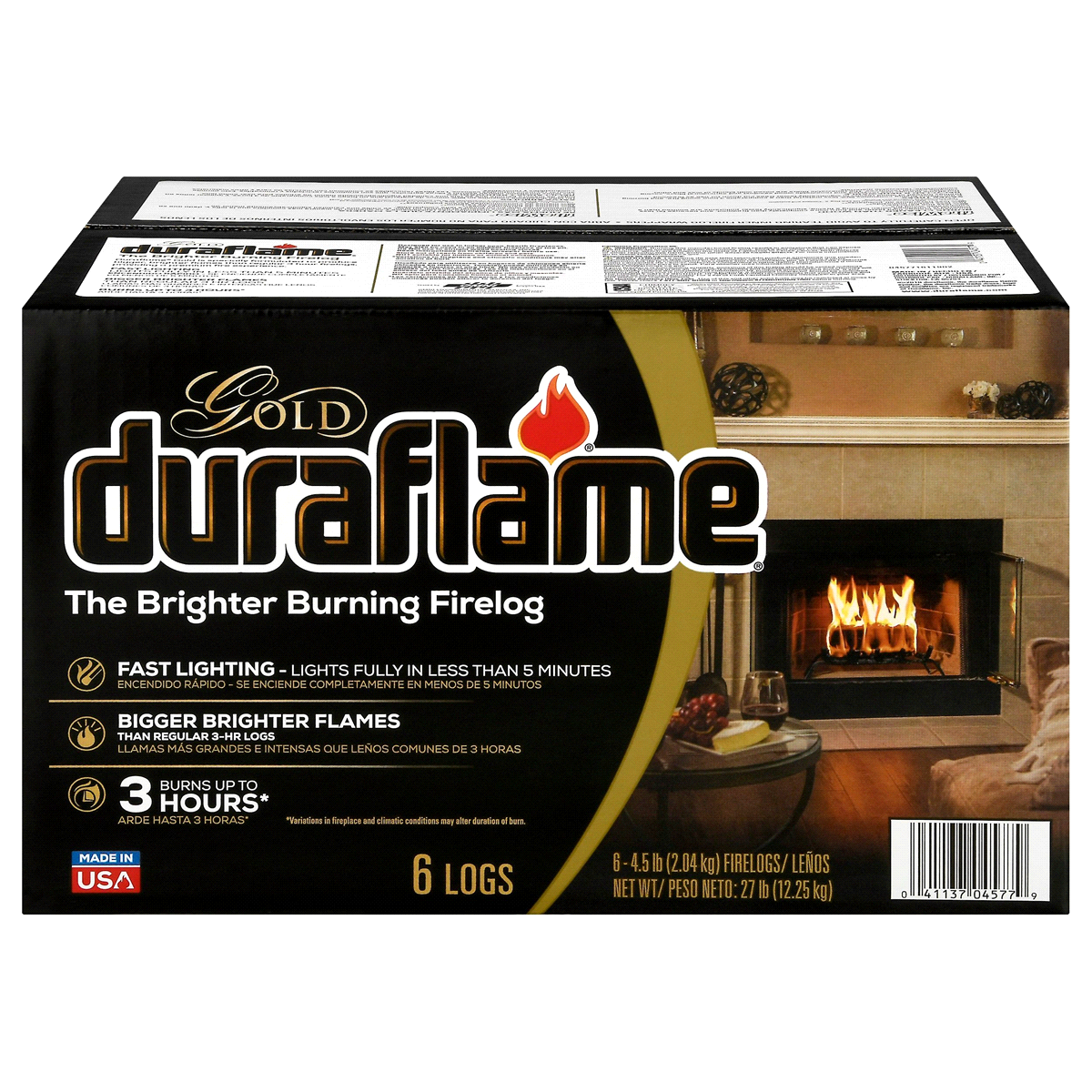 slide 1 of 1, Duraflame Gold Firelogs 6 Ct Box, 27 lb