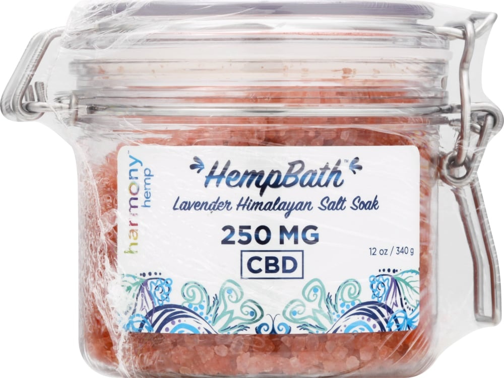 slide 1 of 1, Harmony Hemp Hempbath Himalayan Bath Salt 250 Mg Availability Limited To Pharmacy Hours, 12 oz