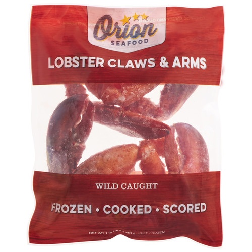 slide 1 of 1, Orion Seafood frozen lobster claws & arms, 16 oz