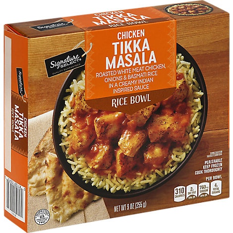 slide 1 of 1, Signature Select Bowl Rice Chicken Tikka Masala, 9 oz