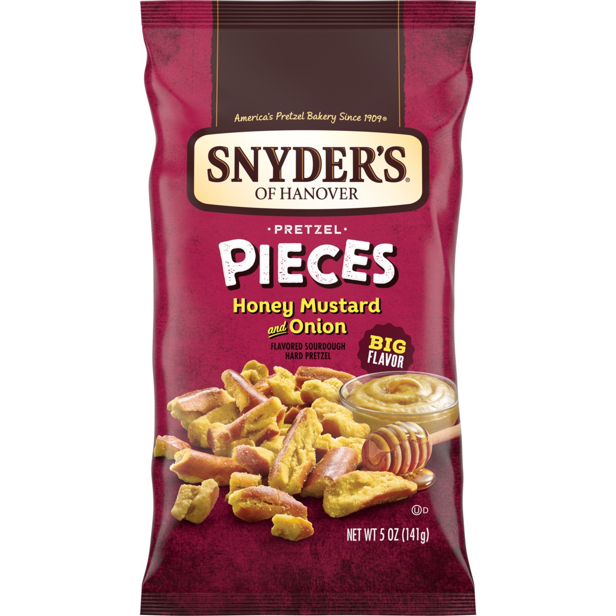 slide 1 of 5, Snyder's of Hanover Honey Mustard & Onion Flavored Pretzel Pieces, 5 oz