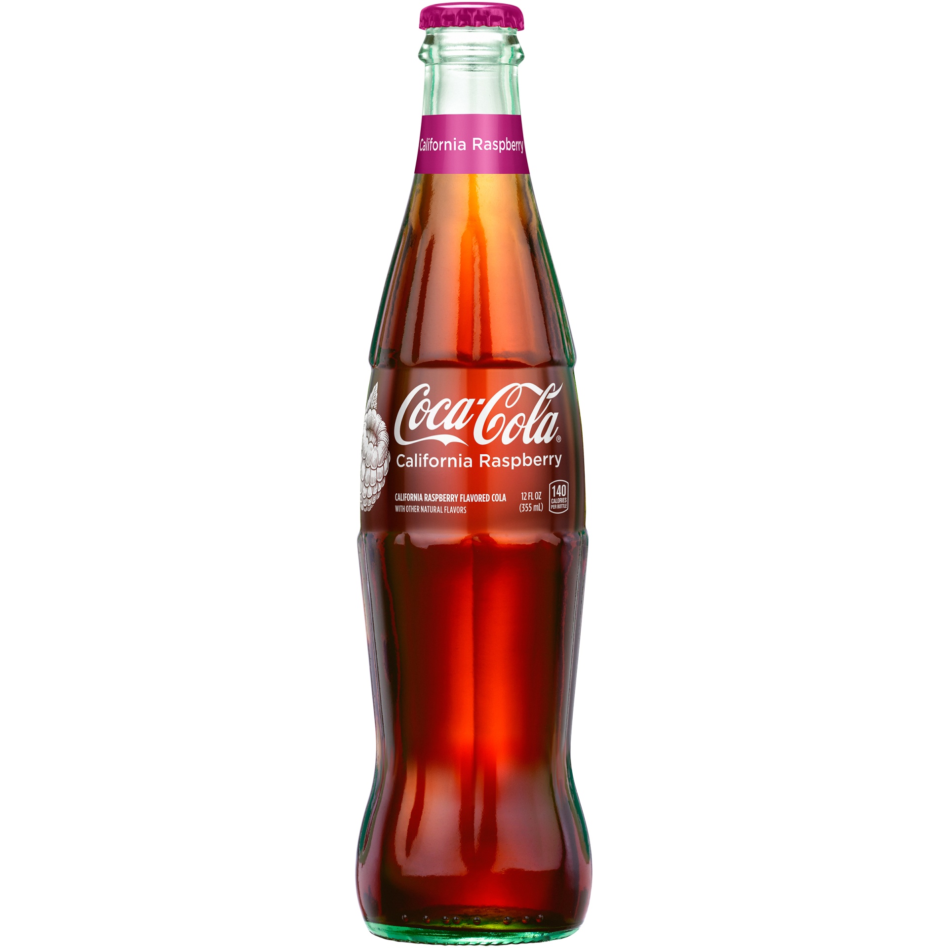 slide 1 of 4, Coca-Cola California Raspberry Soda Soft Drink, 12 fl oz, 12 fl oz