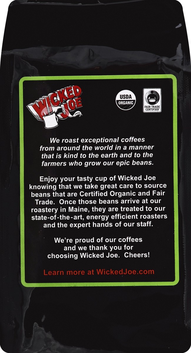 slide 5 of 5, Wicked Joe Coffee Co. Coffee, Organic, Ground, Medium Dark Roast, Wicked Italian, 12 oz