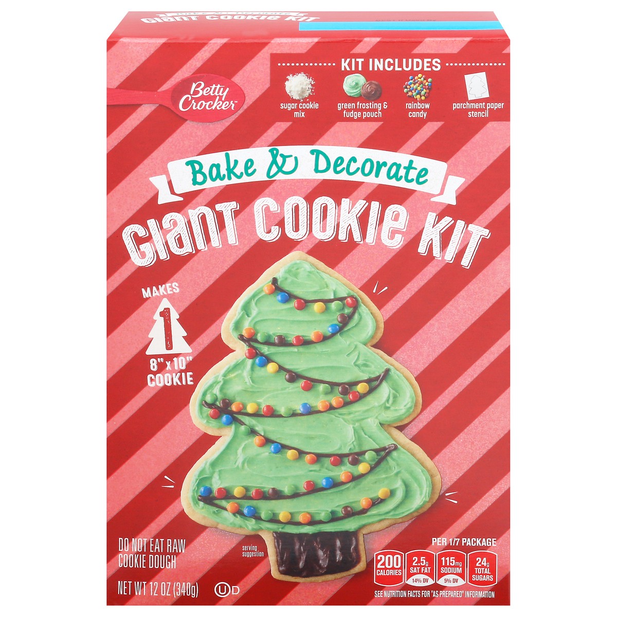 slide 1 of 1, Betty Crocker Bake & Decorate Giant Christmas Tree Cookie Kit, 12 oz