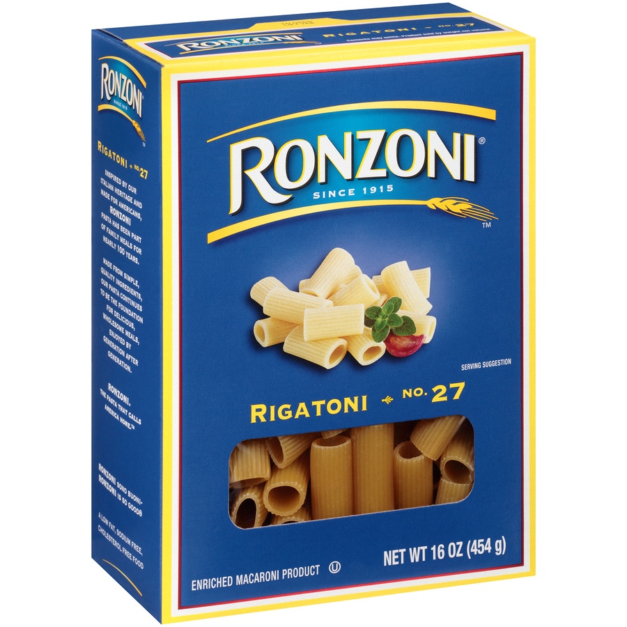 slide 2 of 8, Ronzoni No. 27 Rigatoni, 16 oz