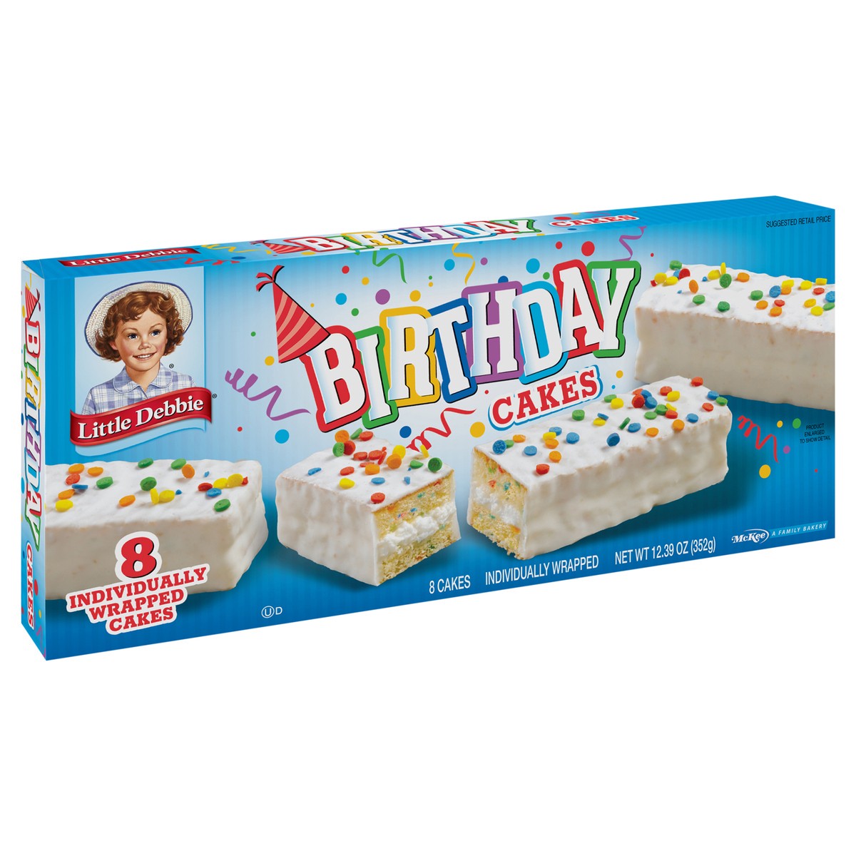 slide 6 of 14, Little Debbie Snack Cakes, Little Debbie Family Pack Birthday Cakes, 8 ct