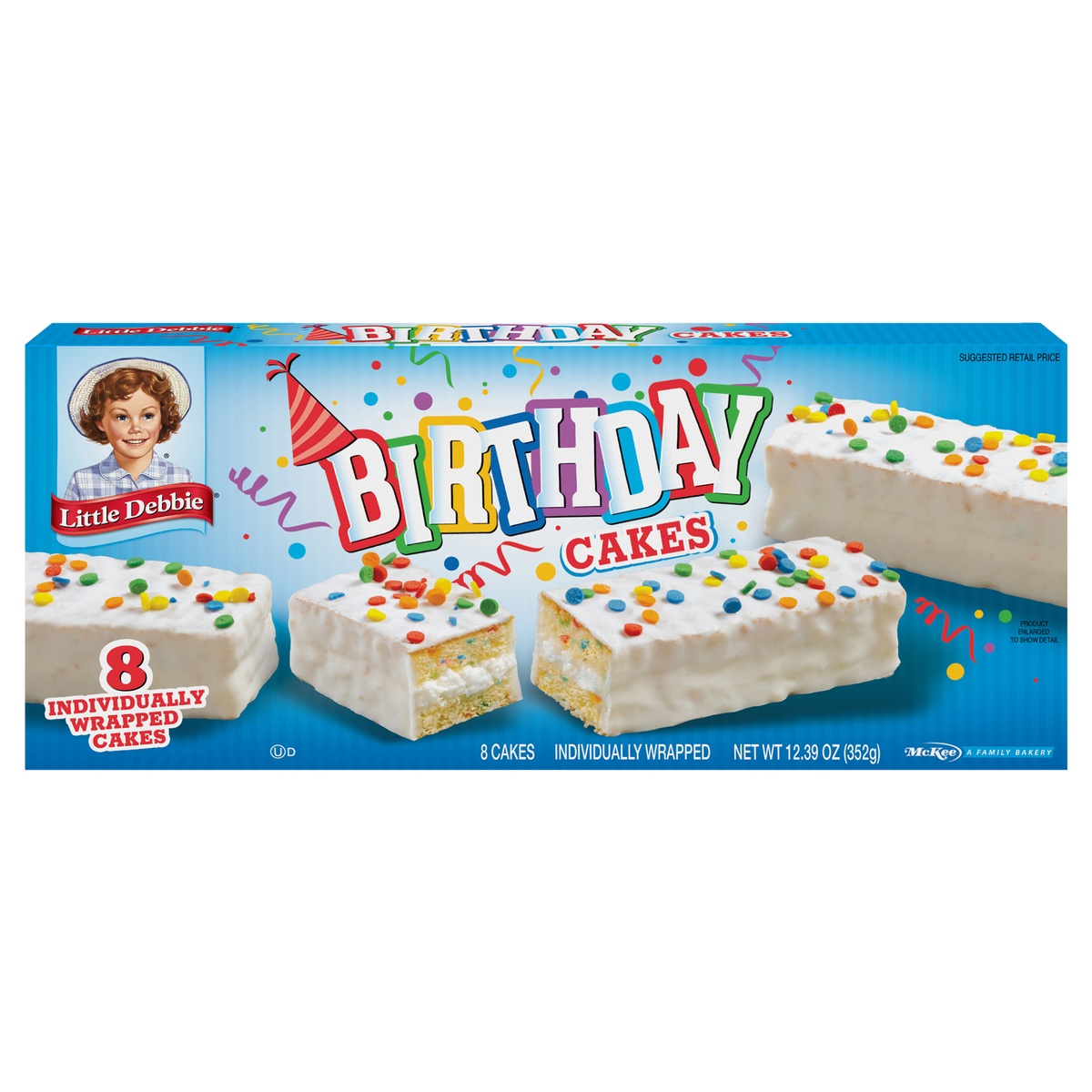slide 1 of 1, Little Debbie Birthday Cakes, 8 ct; 1.55 oz