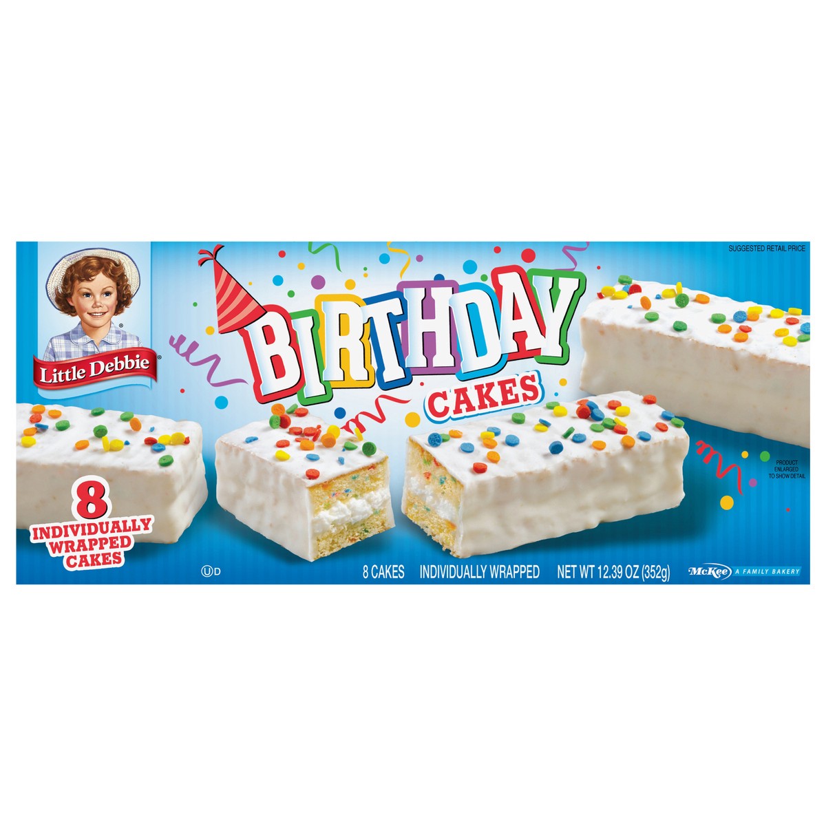 slide 10 of 14, Little Debbie Snack Cakes, Little Debbie Family Pack Birthday Cakes, 8 ct