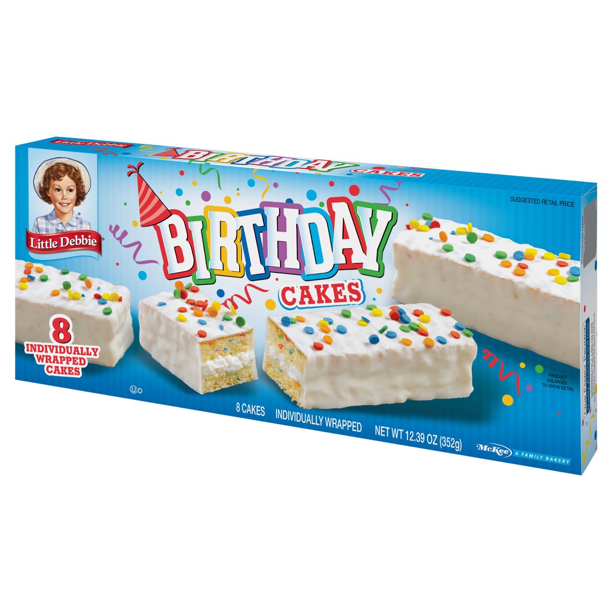 slide 2 of 14, Little Debbie Snack Cakes, Little Debbie Family Pack Birthday Cakes, 8 ct