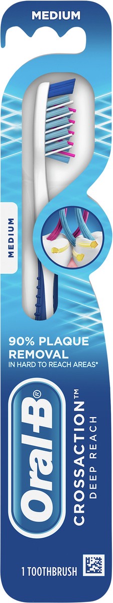 slide 5 of 5, Oral-B Medium Crossaction Toothbrush, 1 ct