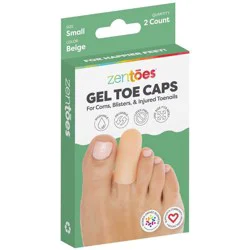 ZenToes Beige Small Gel Toe Caps 2 Each
