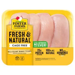 Foster Farms Fresh & Natural Cage Free Thin-Sliced Chicken Breast Fillets