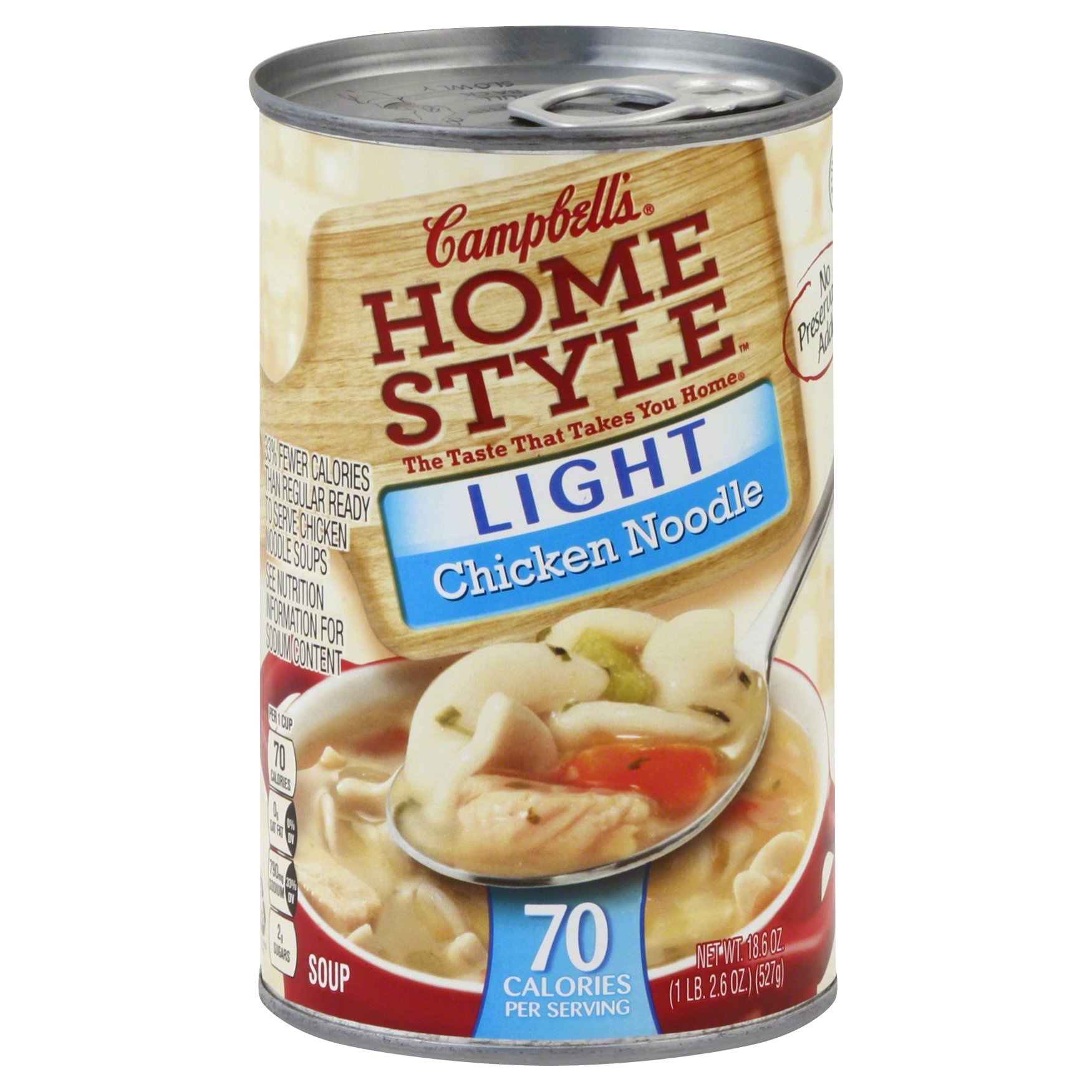 slide 1 of 4, Campbell's Homestyle Light Chicken Noodle Soup, 18 oz