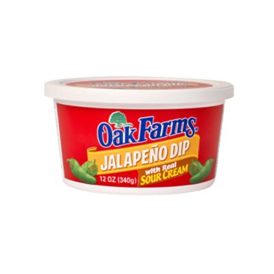 slide 1 of 1, Oak Farms Dip Jalapeno - 12 oz, 12 oz