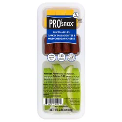 Pro2snax Sliced Apples, Turkey Sausage Bites & Mild Cheddar Cheese 2.85 oz