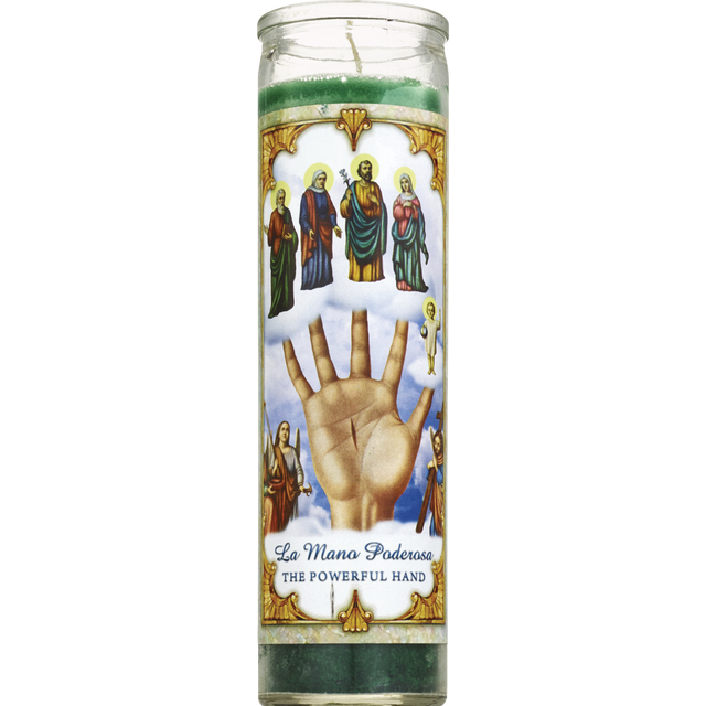 slide 1 of 1, Star Candle Religious Candles - The Most Powerful Hand, 11 oz
