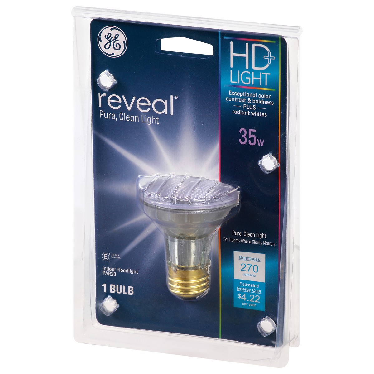 slide 6 of 12, GE Reveal 35 Watts HD+ Light Light Bulb 1 ea, 1 ea