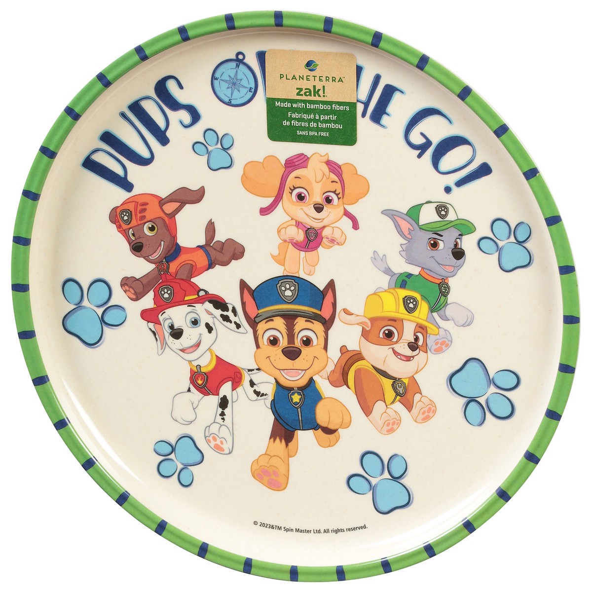 slide 9 of 9, Zak Bamboo Fiber Plate Paw Patrol, 1 ct