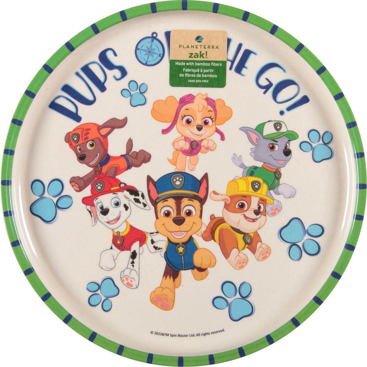 slide 8 of 9, Zak Bamboo Fiber Plate Paw Patrol, 1 ct