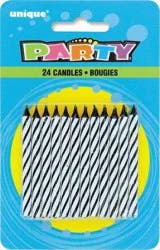 Unique Industries Party Black Stripes Birthday Candles