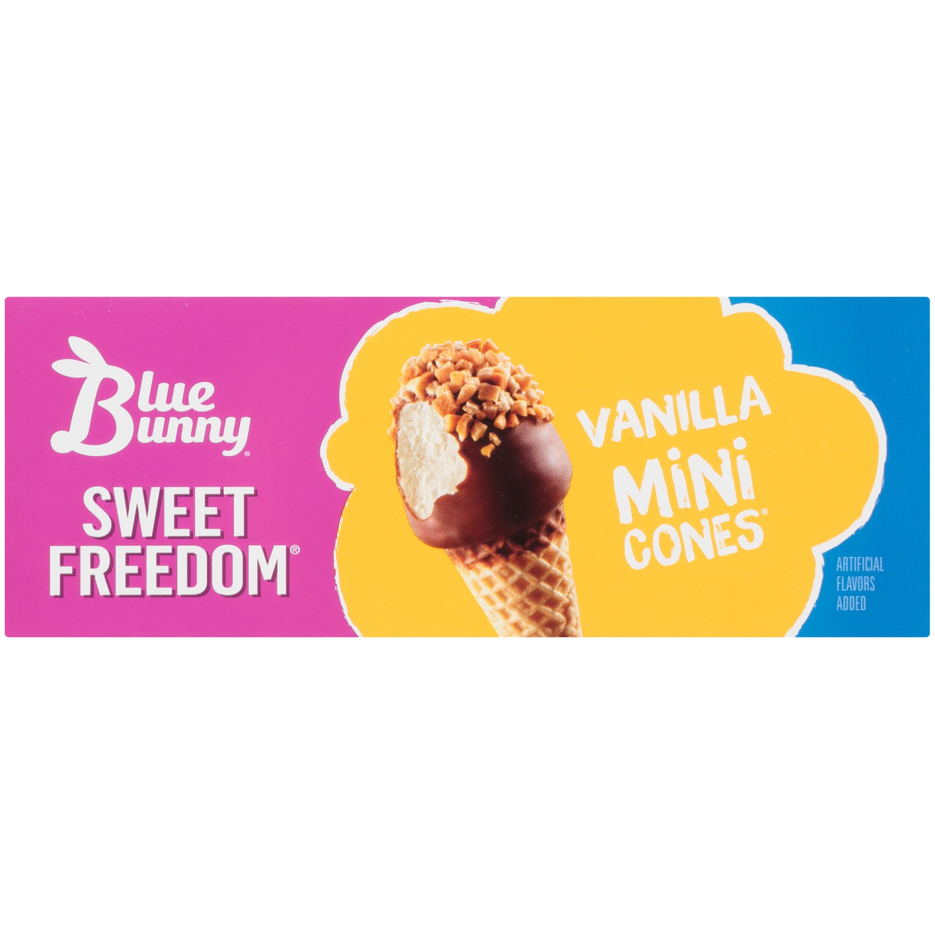 slide 6 of 6, Blue Bunny Sweet Freedom No Sugar Added Vanilla Mini Cones, 6 ct