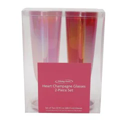 Holiday Home® Heart Champagne Glasses Set