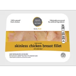 Open Acres Bnls Chicken Brst Thin/Fncy