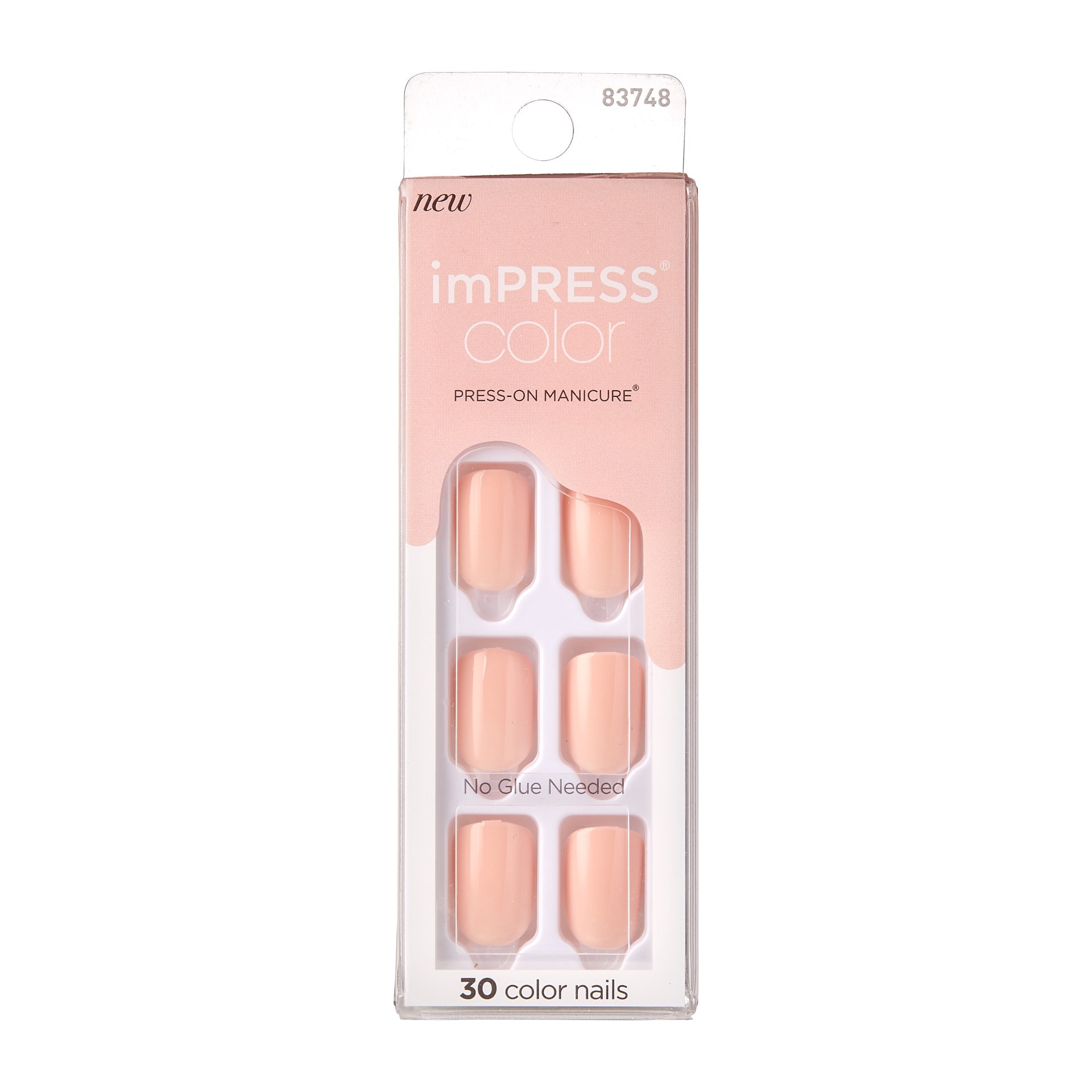slide 1 of 5, imPRESS Color Press-on Nails, Peevish Pink, Short, 1 ct