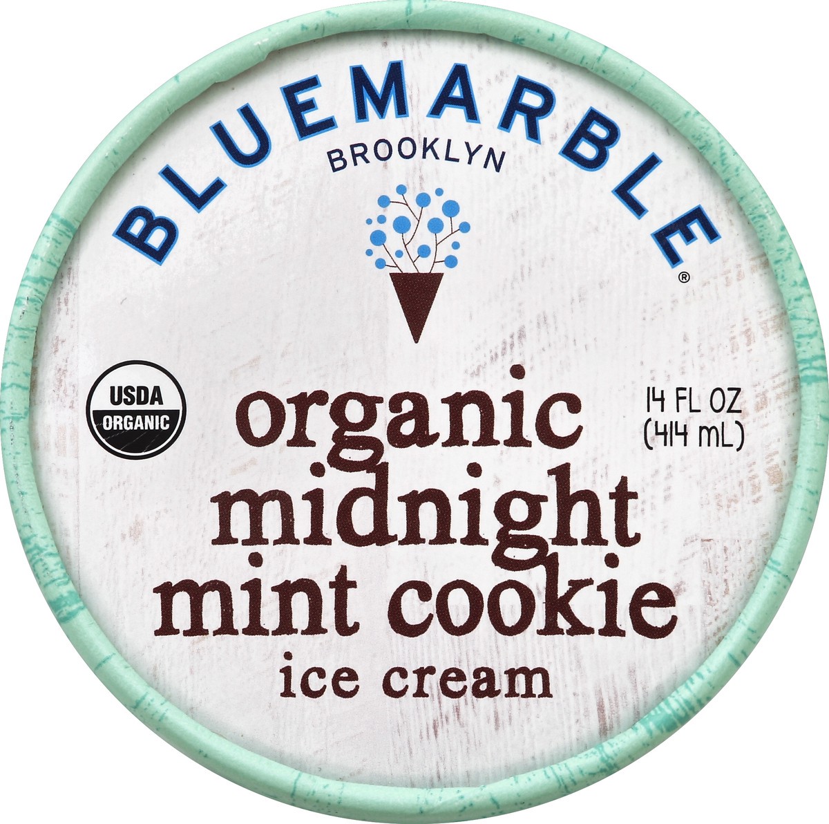 slide 2 of 3, Blue Marble Organic Midnight Mint Cookie Ice Cream, 14 oz