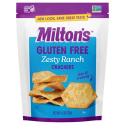 Milton's Craft Bakers Zesty Ranch Gluten Free Crackers 4.5 oz