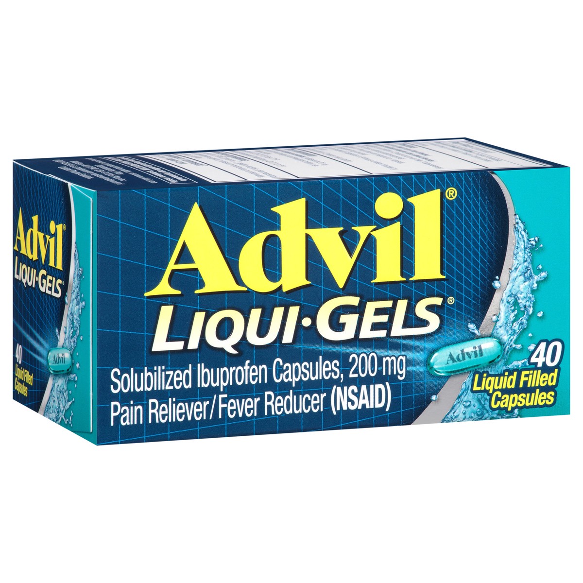 slide 2 of 9, Advil Liqui-Gels Pain Reliever and Fever Reducer, Ibuprofen 200mg for Pain Relief - 40 Liquid Filled Capsules, 40 ct