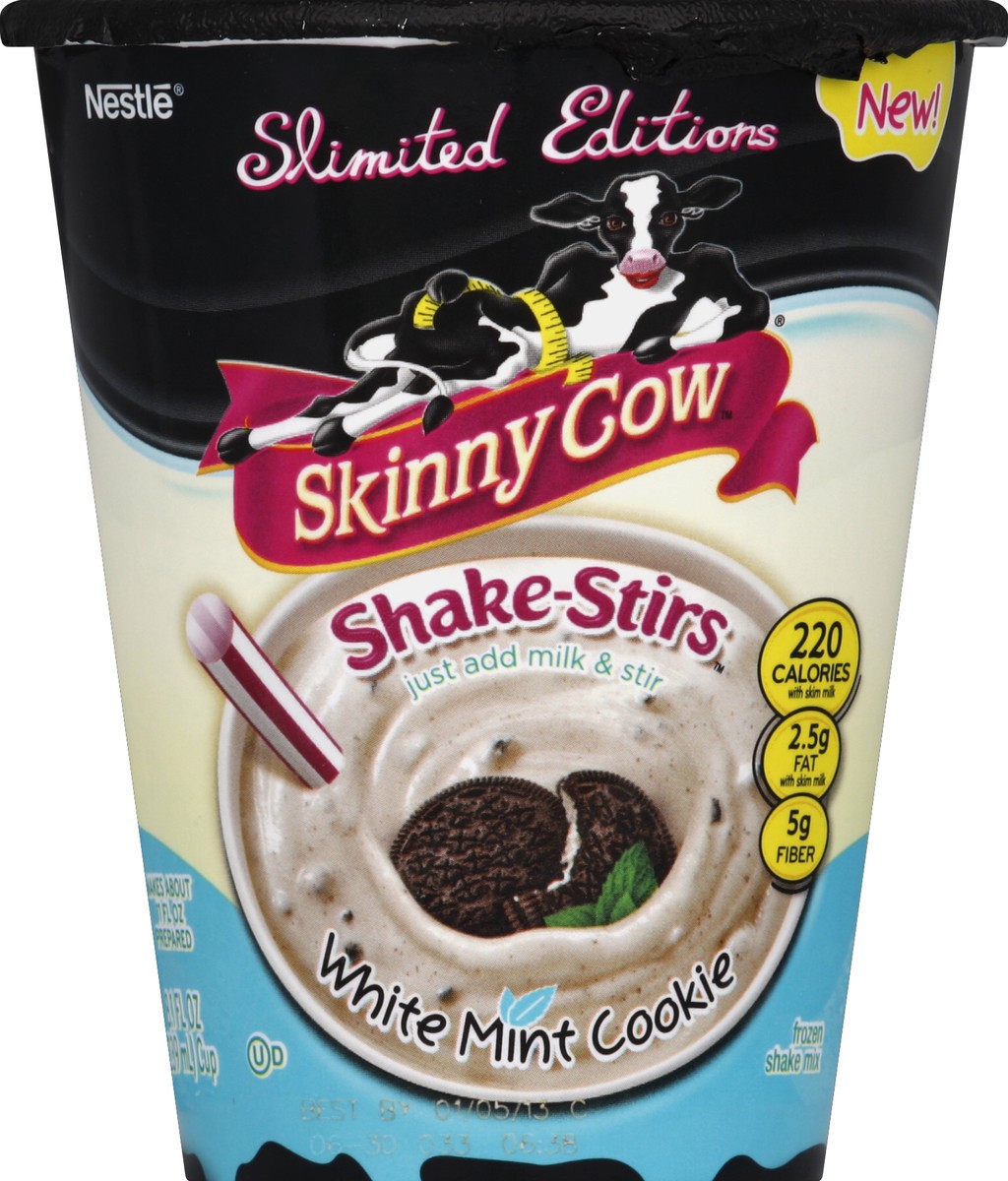 slide 5 of 6, Skinny Cow Frozen Shake Mix, Shake-Stirs, White Mint Cookie, 8.1 oz