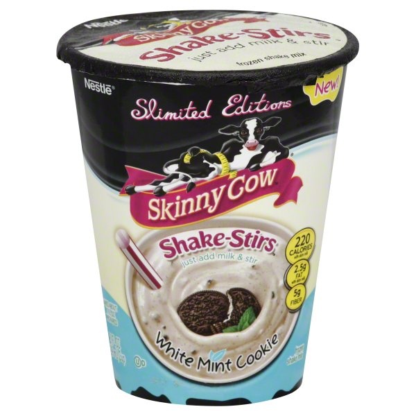 slide 1 of 6, Skinny Cow Frozen Shake Mix, Shake-Stirs, White Mint Cookie, 8.1 oz