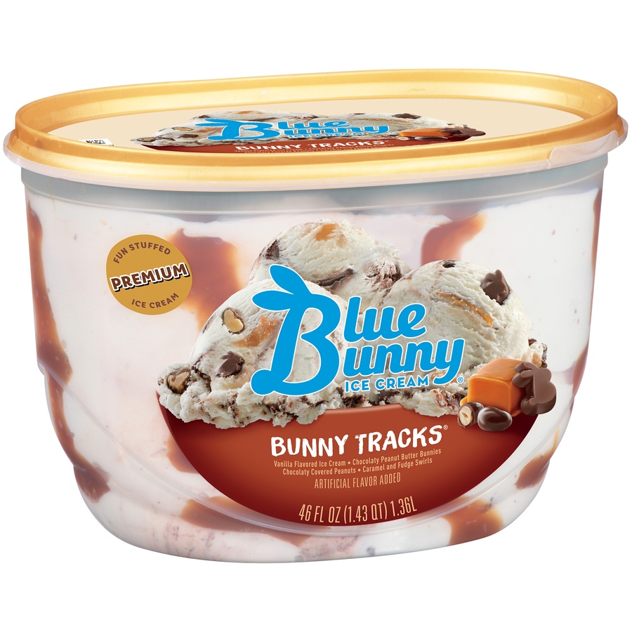 slide 2 of 8, Blue Bunny Signature Bunny Tracks Frozen Dessert, 46 fl oz, 46 fl oz