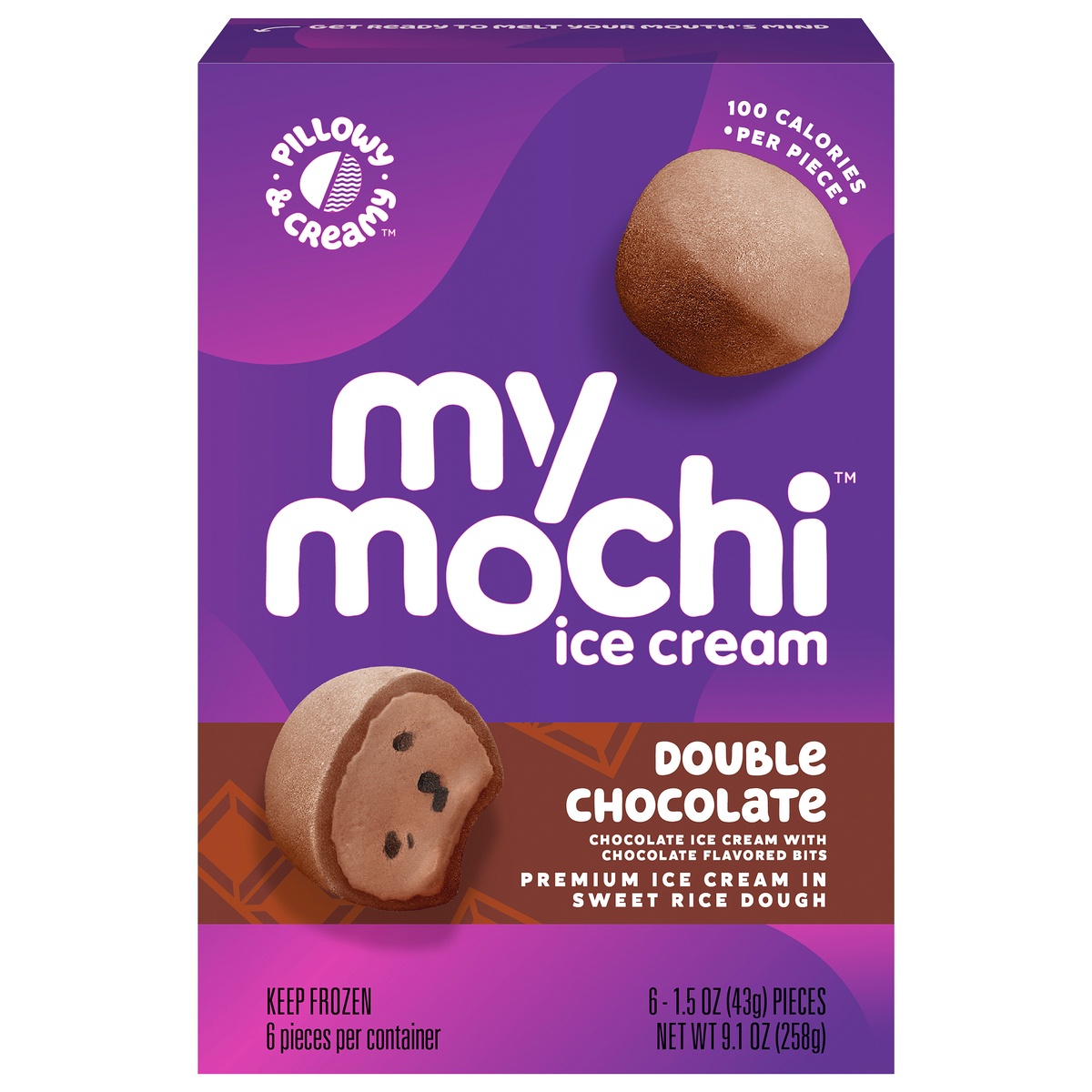 slide 1 of 5, My/Mochi Chocolate Ice Cream - 6pk, 