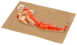 Crab King Alaskan Leg & Claw 9-12 Count Previously Frozen Service Case - 2. Lb